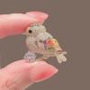 High-End Japanese Cute Magpie Brooch: Colorful, Unique Pin for Suits