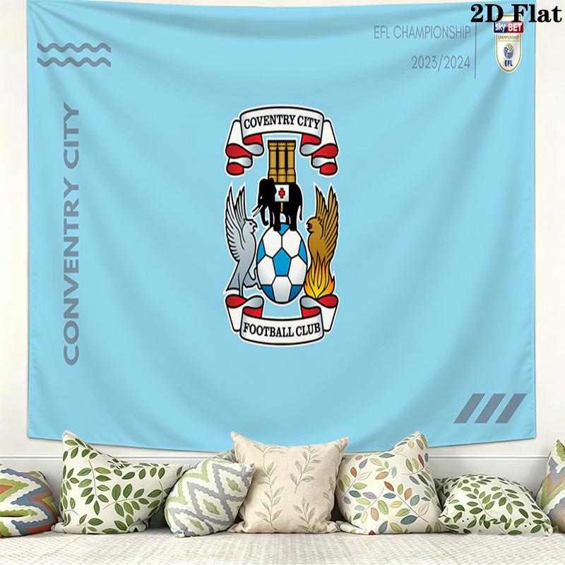 Coventry City Wall Tapestry Aesthetic Wall Hanging Printed Fabric Blanket Decorative Tapestries for Bedroom Living Room Home Decor