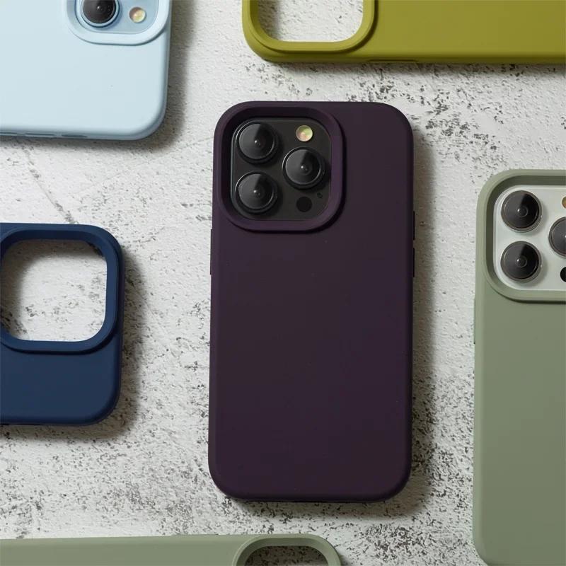 Luxury Liquid Silicone Case for Apple iPhone 16 15 Pro Max Candy Color Full Protective Cover for iPhone 14 13 12 11  Pro Max XR X XSMax