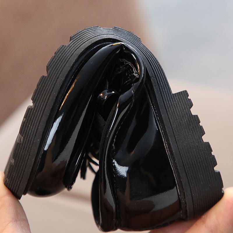 Обувь для девочек Осенняя Ретро Студенческая Обувь Лакированная Обувь для Девочек Комфортная Обувь для Выступлений Туфли Принцессы Обувь для Девочек Детская Обувь Лоферы