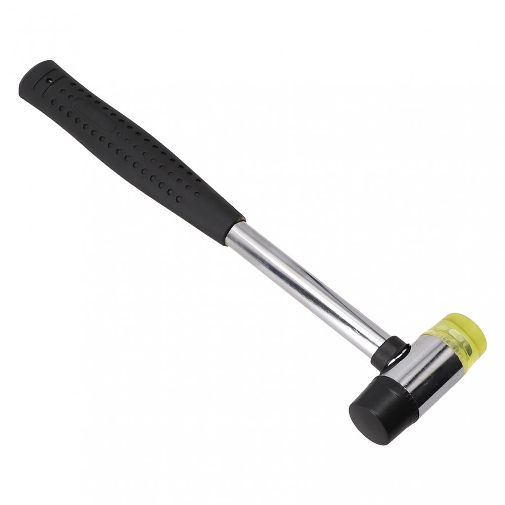 25mm Rubber Mallet Hammer FIBREGLASS Shaft Grip Handle DIY Camping Paving Tool