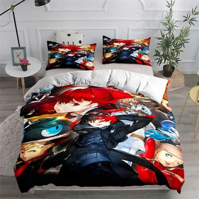 Persona 5 Pattern All Season Duvet Cover Постельное белье Комплекты одеял Мягкие пододеяльники и наволочки Single/Double/Queen/King
