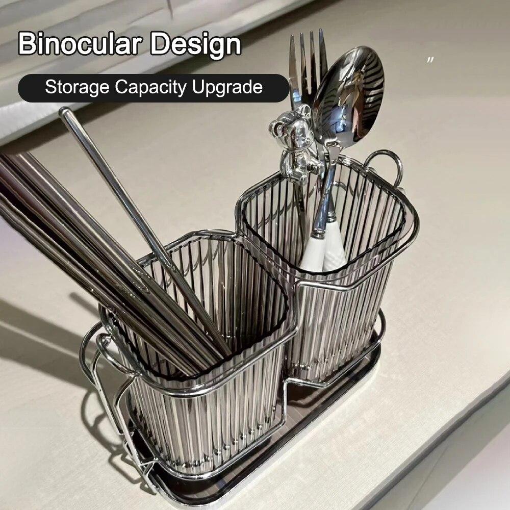 Kitchen Cutlery Organizer Chopstick Spoon Holder Utensil Drying Rack Kitchen Storage Holder