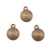 10Pcs Circle Round Charms Pendant Necklac Antique Bronze Color 9X12mm