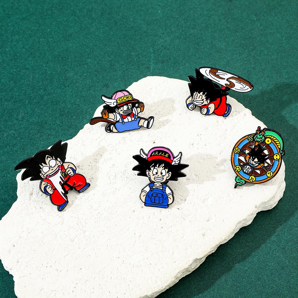 Брошь-значок из сплава Укун из аниме Dragon Ball Японский мультяшный персонаж Металлическая брошь Креативный аксессуар для украшения одежды