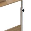 Liftable Bedside Table 60 X 40cm C Shape Metal Frame Mobile Laptop Desk for Home Sofa Walnut Color