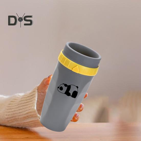 Portable Twizz Cup Leak-Proof Travel Mug with Straw Dual-layer Insulated Silicone Twist Design Hot/Cold Drinking Cups for Kids Students