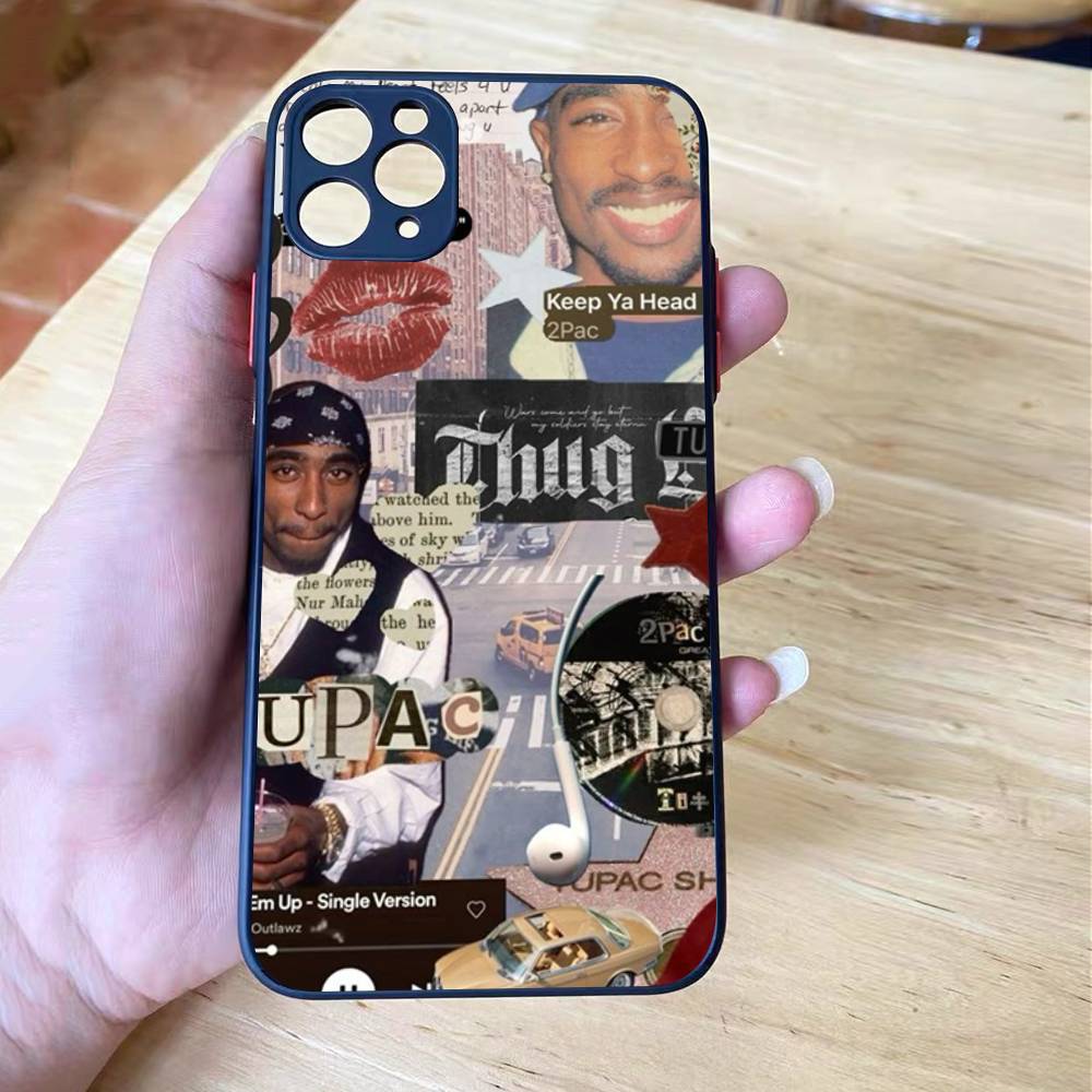 Рэпер 2Pac Певец Тупак Чехол Для iPhone X XS 11 12 13 14 15 16 pro MAX mini Чехол Для Телефона Матовый Ударопрочный