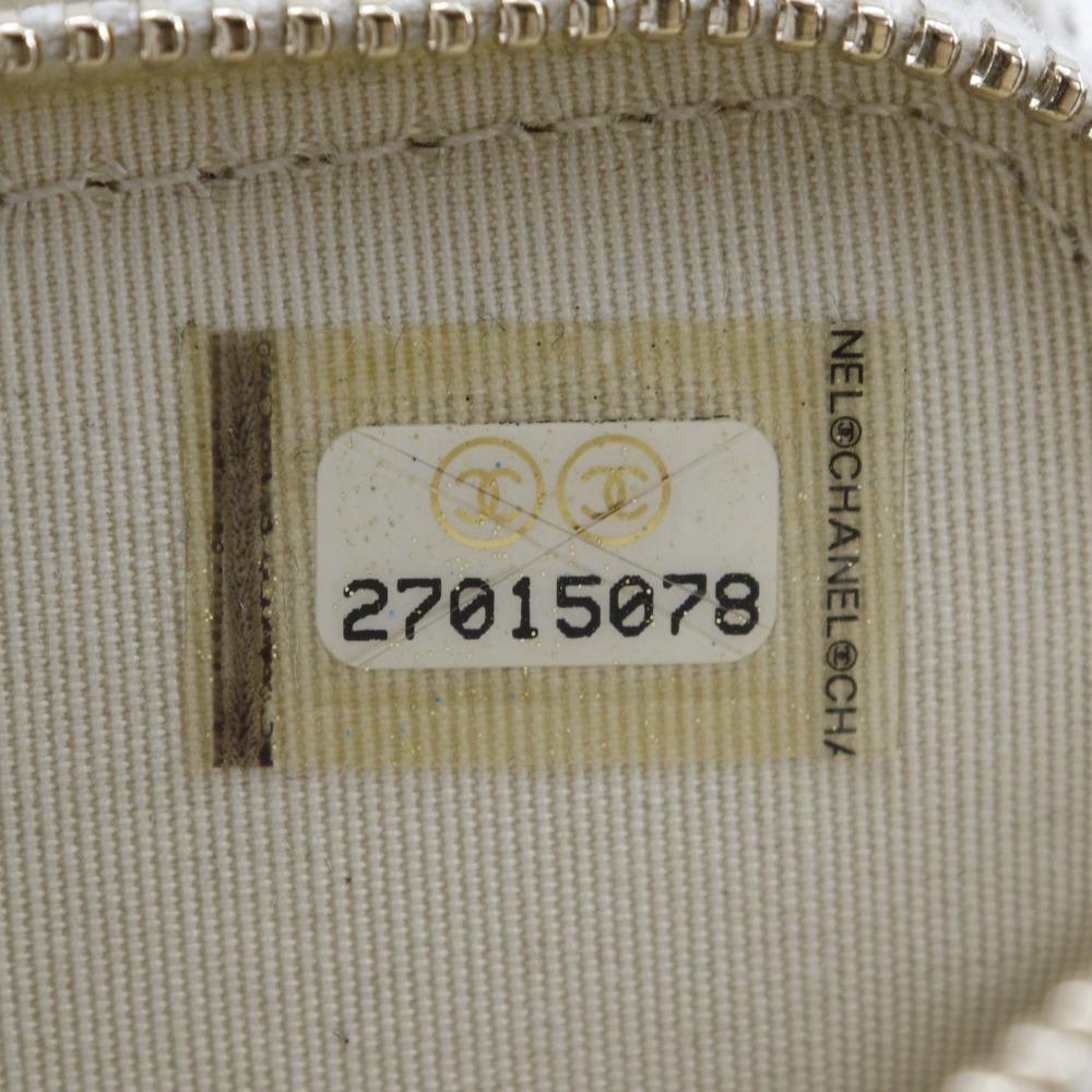 Chanel Deauville Цепочка на плечо Сумка через плечо A84415 Клатч 2-в-1 Белый твид Женская Б/у