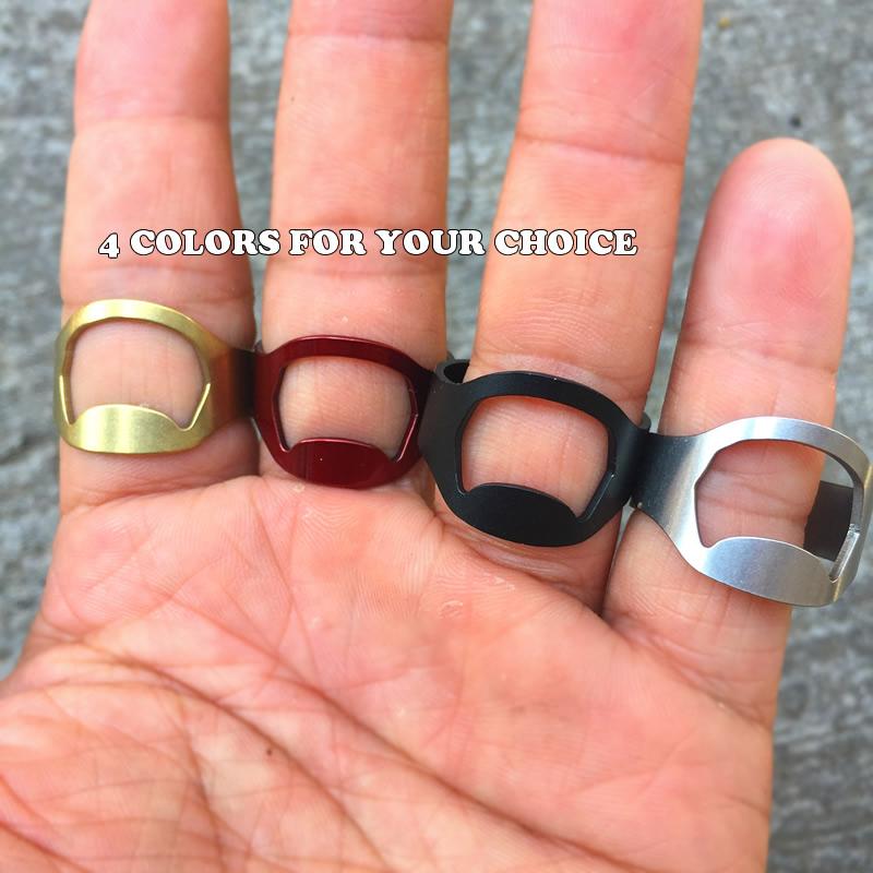 Creative Stainless Steel Finger Ring Bottle Opener 22mm Portable Ring-Shape Beer Opener Outdoor EDC Home Kitchen Dropshipping