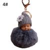Baby Fluffy Pompom Plush Doll Hanging Pendant Key Ring Keychain
