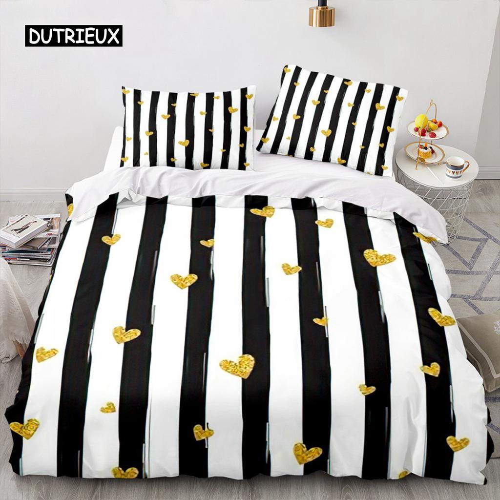 Красный пододеяльник с сердечками для любви, роскошный комплект постельного белья в романтическом стиле для пары, подарки на День святого Валентина для подруги, украшение спальни