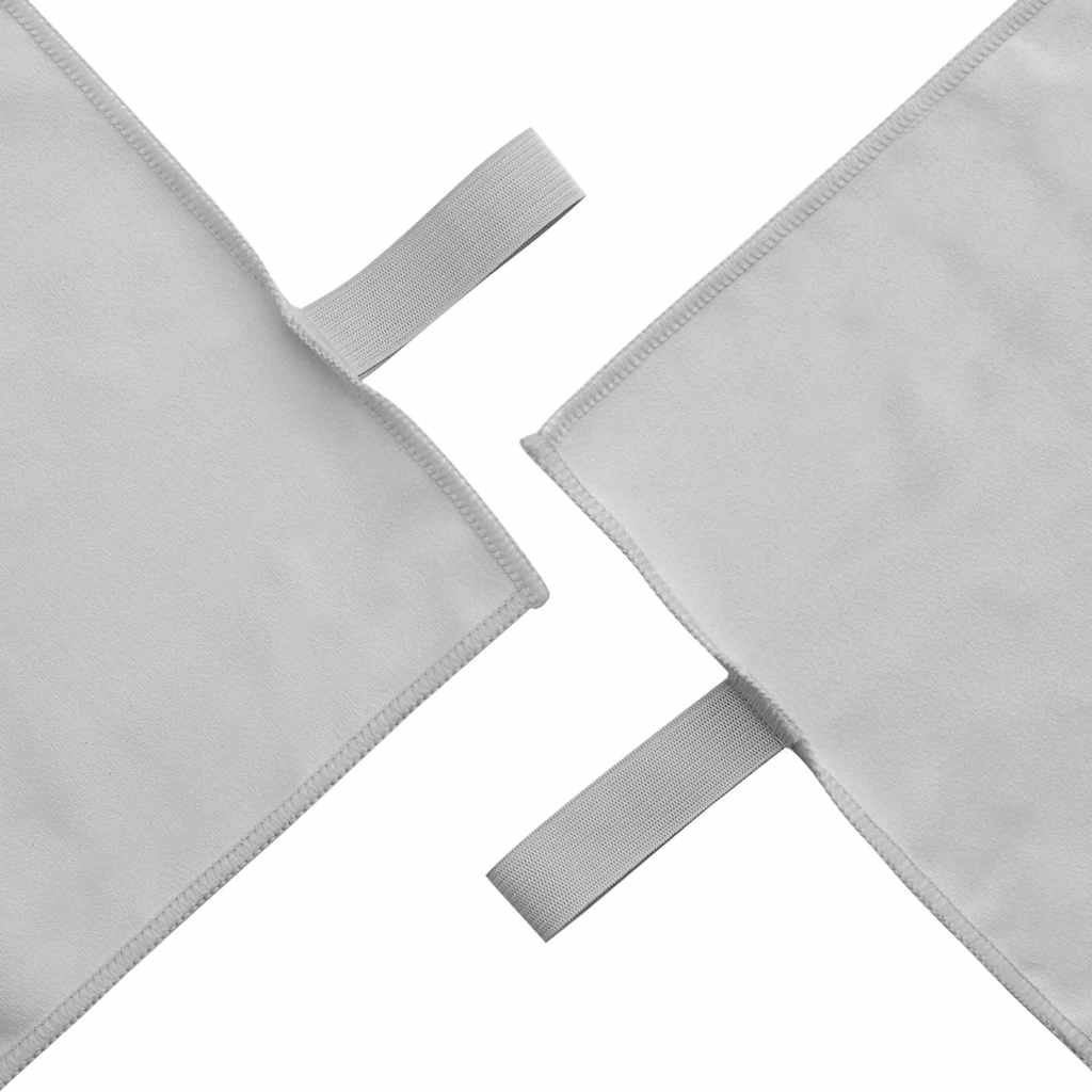 Sports Hand Towels 2 pcs Grey 50 x 30 cm Polyester and Polyamide