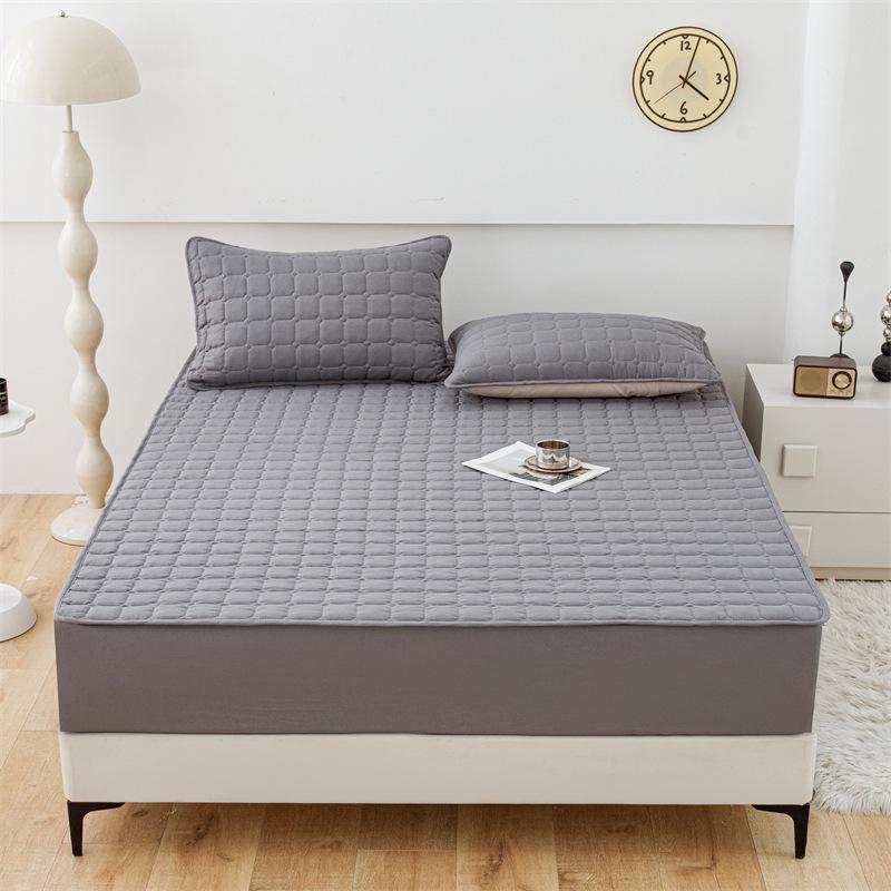 Комплект защитных чехлов для матраса из соевого стеганого материала премиум-класса: Класс А, 3-х предметный, включает чехол для матраса, наволочку и покрывало для младенцев и беременных.