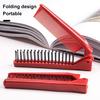 2 шт., дорожная складная расческа с двойной головкой, портативная антистатическая расческа для волос для мужчин и женщин, массажная щетка для волос, парикмахерский инструмент для домашнего использования в путешествиях