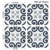 Poromoro Portuguese Spanish Azulejo Tile Stickers Peel and Stick Kitchen Bathroom Mosaic Tile Stickers Set of 16 & (5.9,57)