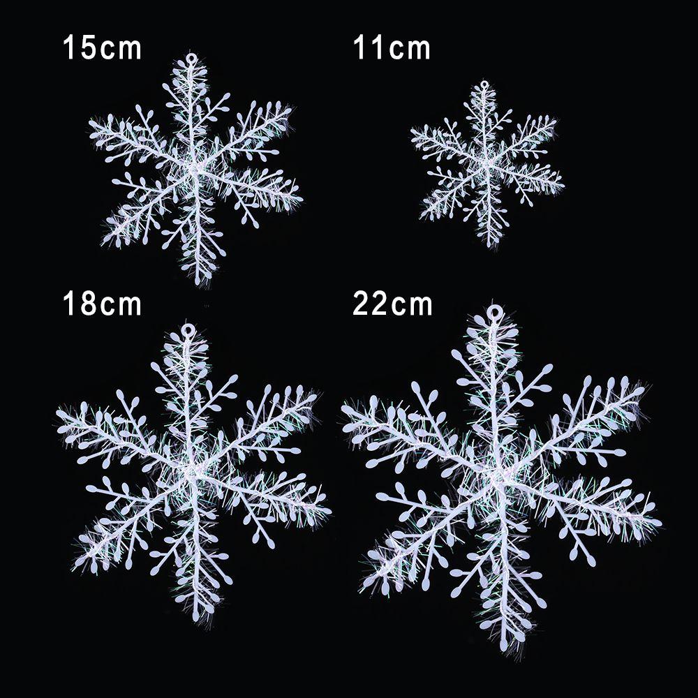 Fashion Wedding Supplies Plastic Snowflake Decoration Hanging Ornaments Xmas Decor Christmas Tree
