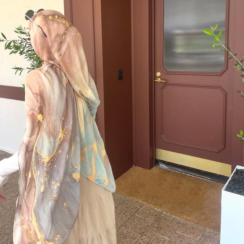 Women Gradient Color Polyester Scarf for Women Modal Breathable Light Weight Soft Shawl Cotton Rayon Viscose Headband Shawl