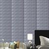 3D Wallpaper - Self-Adhesive - Grey Brick - 10 Pieces - 77x70 Cm - Soundproof