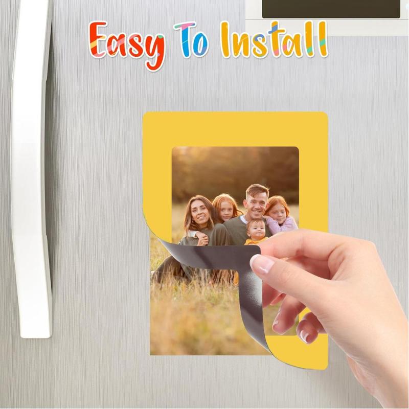 12 магнитных фоторамок, многоразовые магнитные фоторамки, красочные магнитные фоторамки для