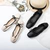 Fashion Women Square Bow Tie Leather Boat Shoes Breathable Ladies Comfortable Ballet Flats Fashion Slip On Shallow Loafers Office Flat