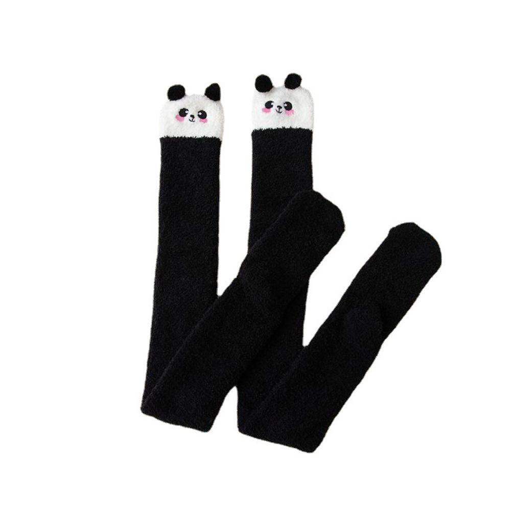 Bear Autumn Winter Women's Fashion Stockings Floor Socks Coral Fleece Socks Sleep Sock