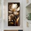 Коричневая картина на холсте с цветами Современные абстрактные постеры и принты Настенное искусство Картина для галереи Куадрос Домашний декор