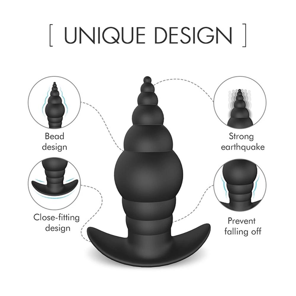 USB перезаряжаемый 9 скоростей силиконовый электрический шок секс-игрушки анальная пробка вибратор