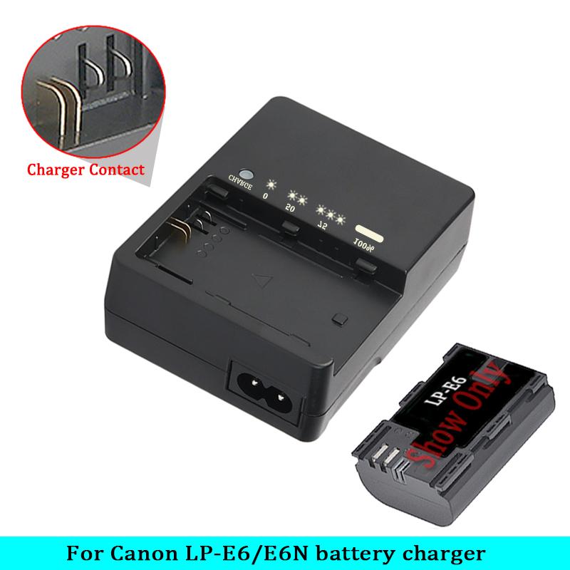 LC-E6E LC-E6 Charger For Canon LP-E6 LP-E6N LP-E6NH Battery EOS 70D 60D 5D Mark III 5D Mark IV 5DSR 6D MARK II 60D 80D 7D R5 R6