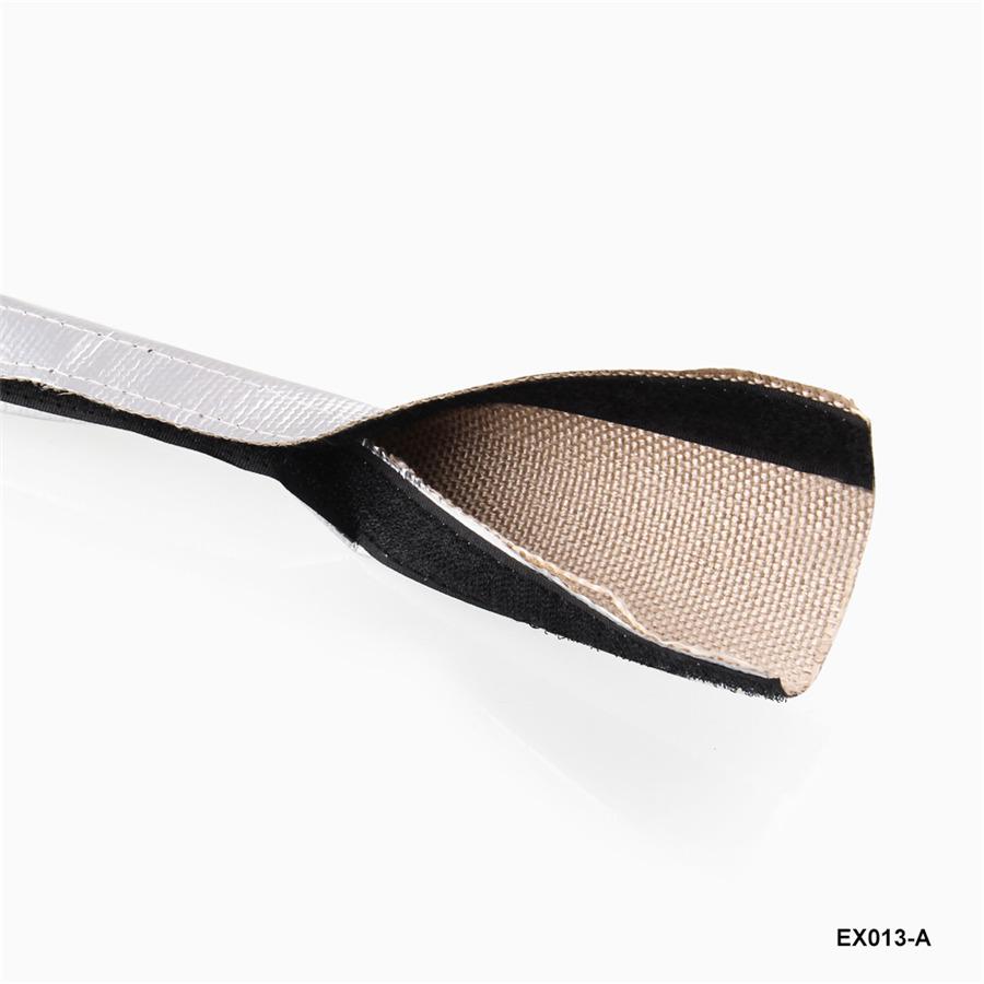 Metallic Heat Shield Thermal Sleeve Insulated Wire Hose Cover L:910MM W:100MM