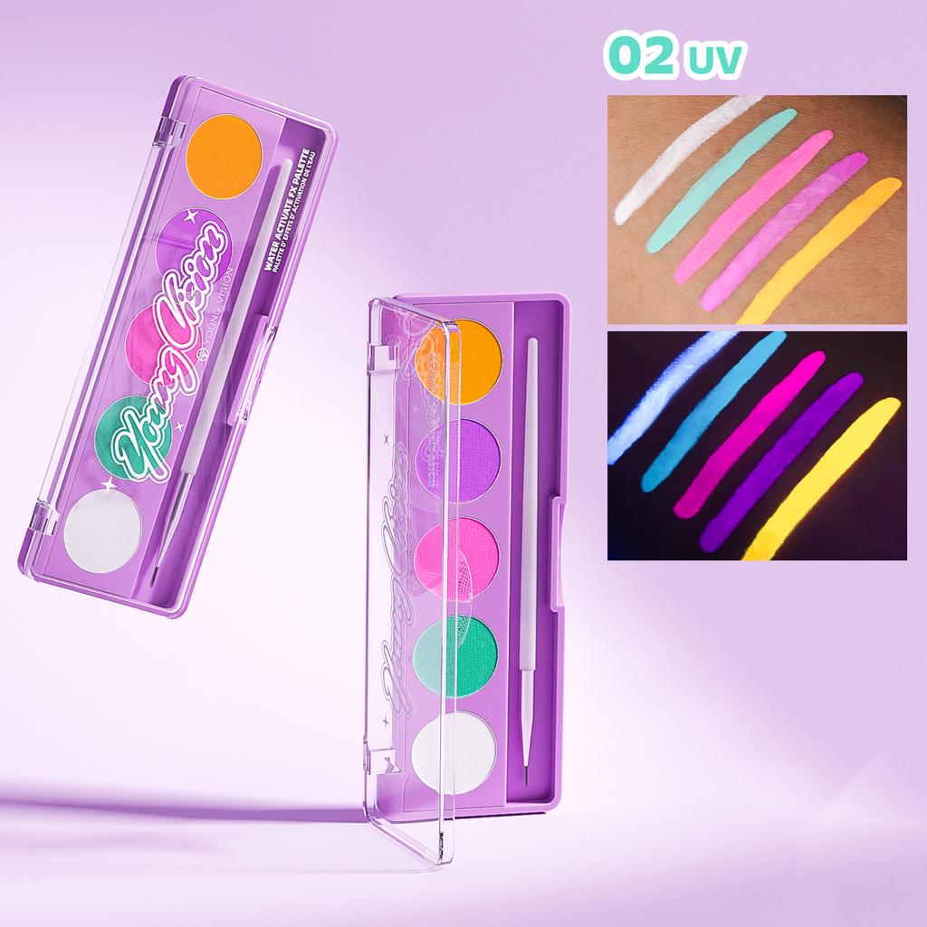 Флуоресцентная УФ-пластина для аквагрима лица, водорастворимая паста для аквагрима лица, сценический макияж