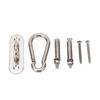 6 PCS Pad Eye Plate Ceiling Mount Hooks Fixed Disk Swivel Carabiner Hooks Hanger Kit  Fixed Disk