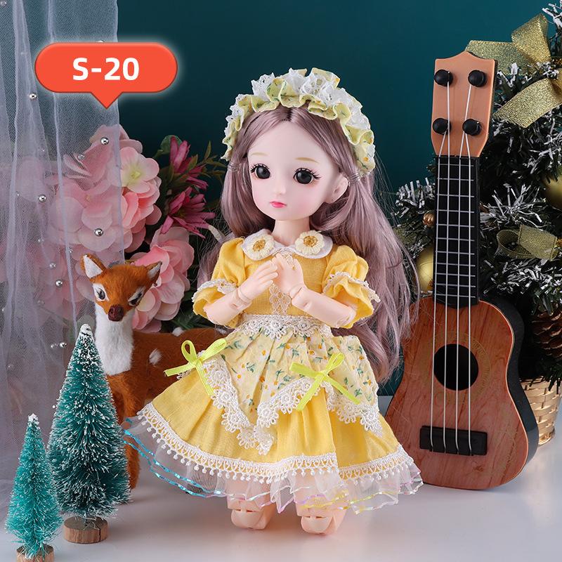 30 см мини подвижная 23 шарнирная кукла игрушка для девочек 3D большие глаза BJD принцесса полная одежда коллекция платьев детская кукла подарок