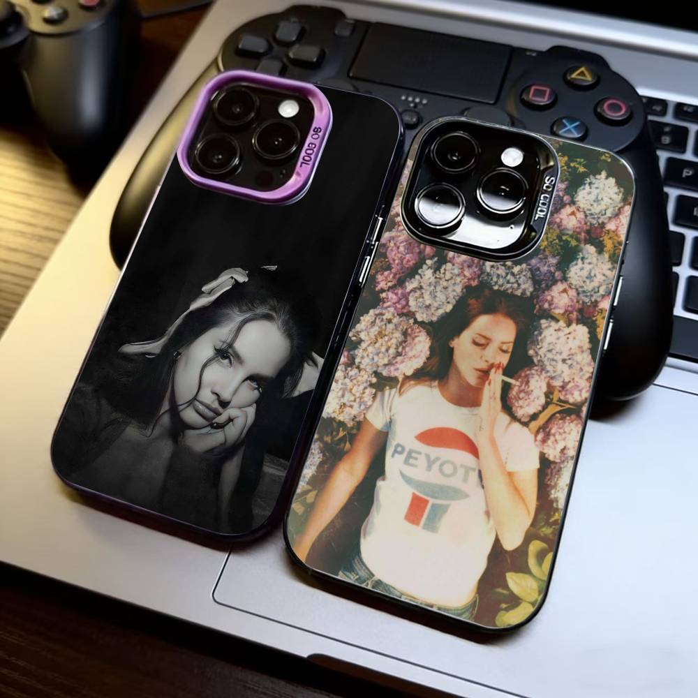 Чехол для телефона Lanas-w-Del-R-Rey для iPhone 17,16,15,14,13,12,11 Plus,Pro Max,XS,Красочный Серебристый Черный Чехол