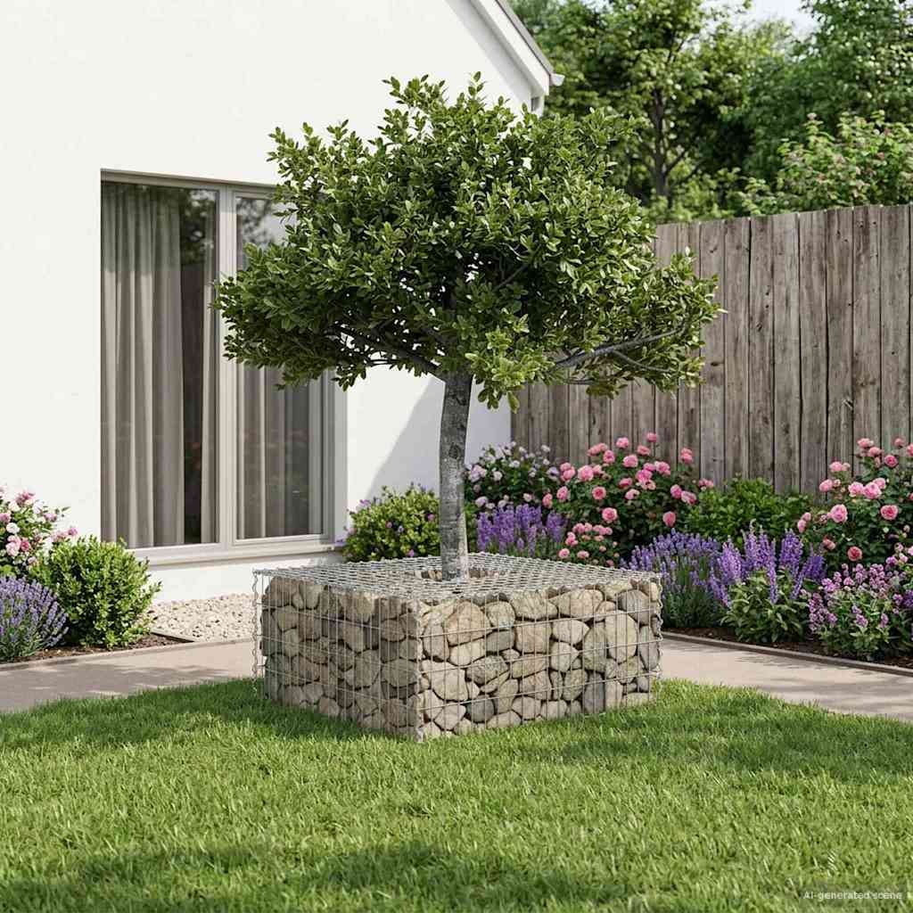 Gabion Raised Bed Silver