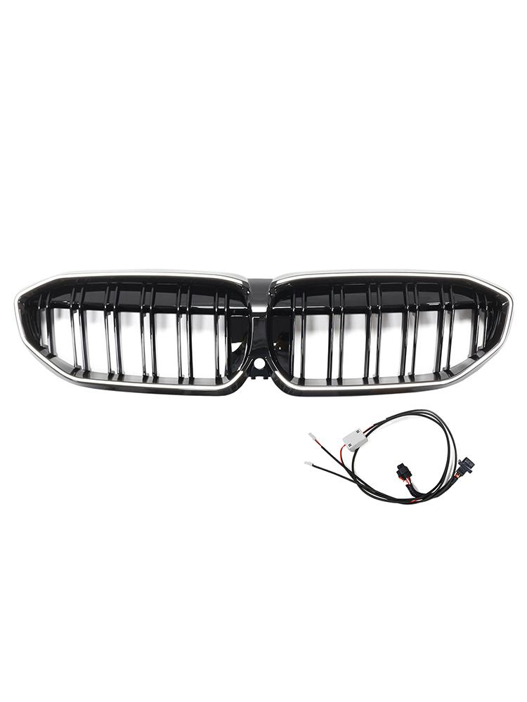 Double Slat Black Kidney Grille 51138072085 Fit BMW 3 Series G20 2019-2022