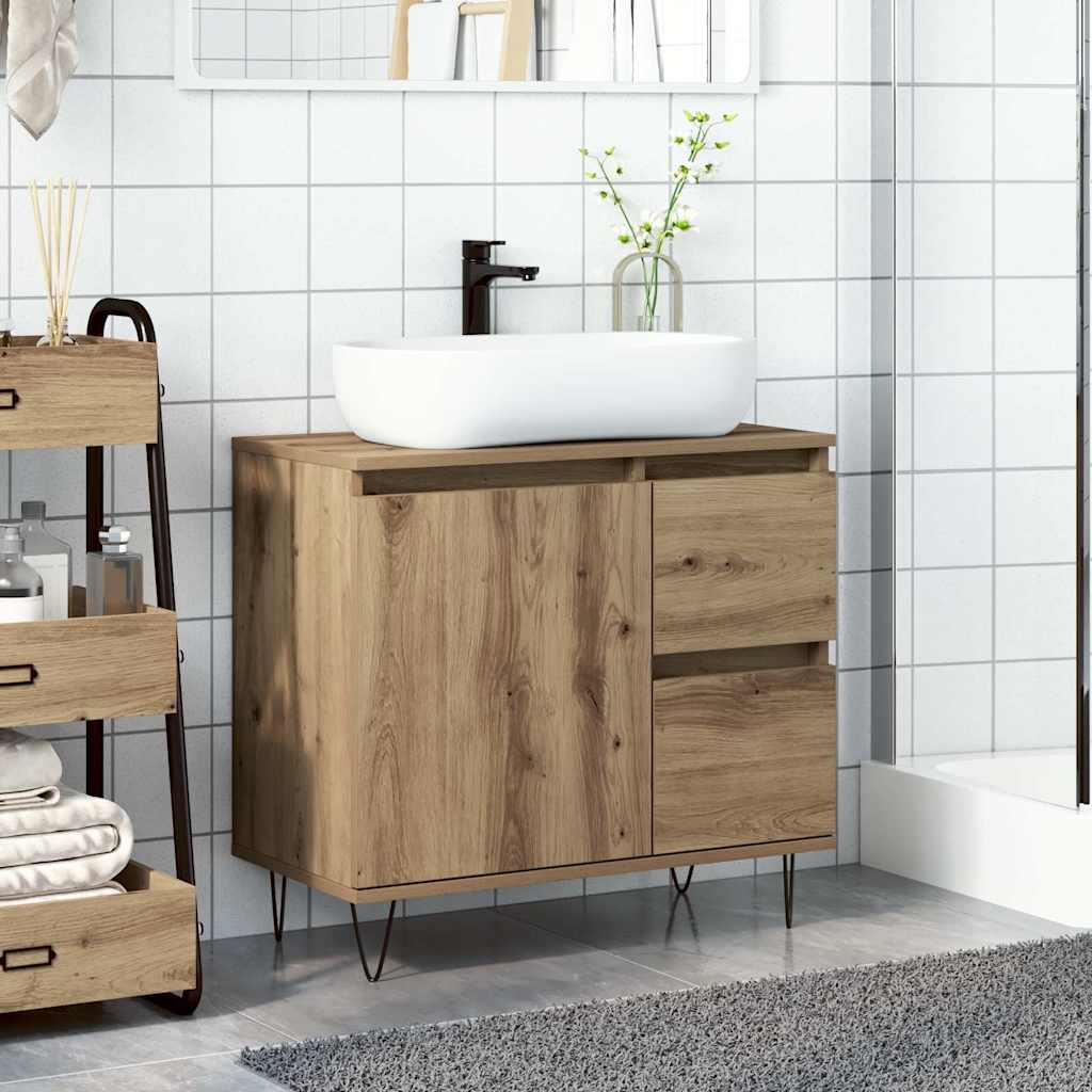 Artisan Oak Washbasin Cabinet 65 x 33 x 60 cm Particleboard