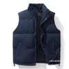 2025 New Winter Vest Men's Youth Stand-up Collar Trend Solid Color Vest Thickened Warm Men's and Women's Vest Jacket