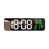Electronic Clock Wall Mounted LED Mirror Clock Bedroom Alarm Clock for Office Bedroom Home