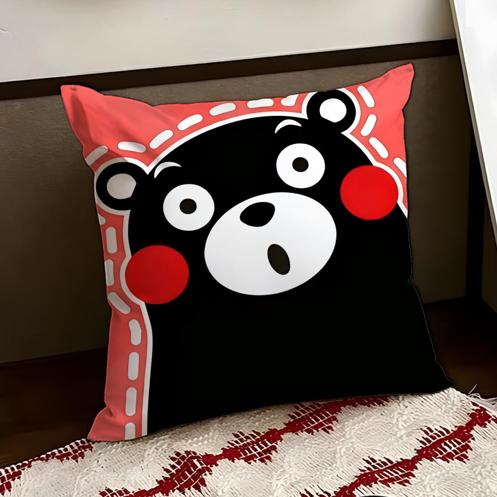 Cute KkumamonS Cushion Cover Reversible Soft Durable Pillow Cover Home Car MultiScene Use for Daily Comfort