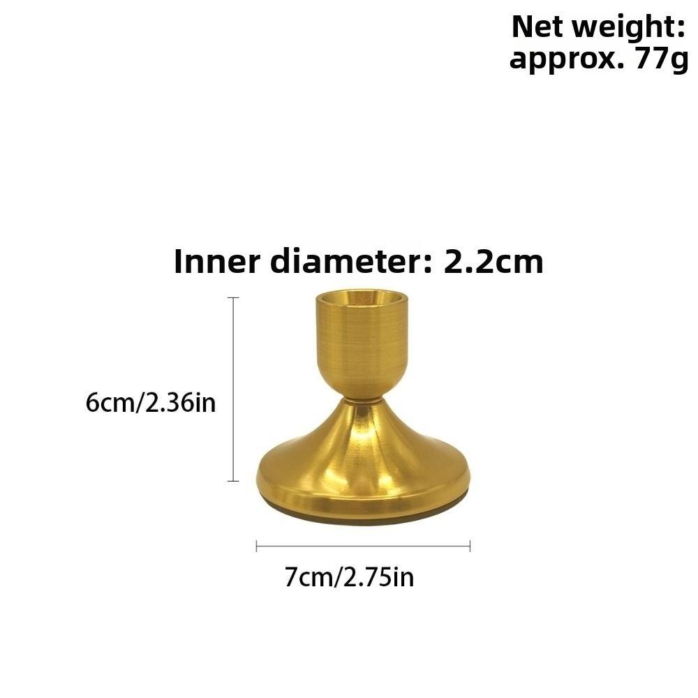 2PCS Vintage Style Candlestick Holders Metal Construction Durable Candle Stick Holders Decorative Short Candle Holders