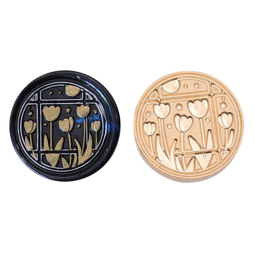 Восковая медная головка с рисунком окна, серия, винтажная ремесленная запечатывающая головка для открыток, конвертов, свадебных приглашений, подарочной упаковки