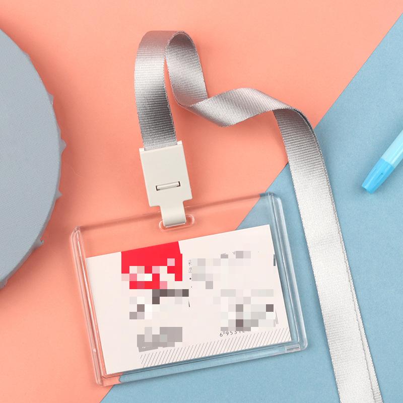 Модный акриловый прозрачный чехол для автобусных карточек, держатель для рабочей карты с ремешком, чехол для рабочей карты для женщин и мужчин, держатель для кредитных карт