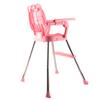 Детский стульчик для кормления Простой портативный высокий стульчик Складные сиденья для малышей Розовый