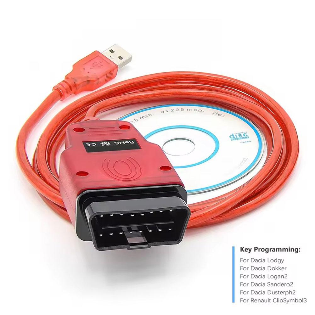 2025 Renolink V2.10 OBD2 Кабель для Renault Renolink V1.99 Обновленная Версия Программатор ЭБУ Сброс Air-bag ECM UCH Кодирование Ключей Авто