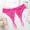 Sexy Lingerie Women's Panties Crotch Opening Transparent G-strings Thongs Hollow Out Solids Bowknot Underwear Women Lace Pantys