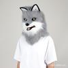 Плюшевая животная лисья маска для головы головной убор полный костюм головы животного косплей Одежда может носиться удобно