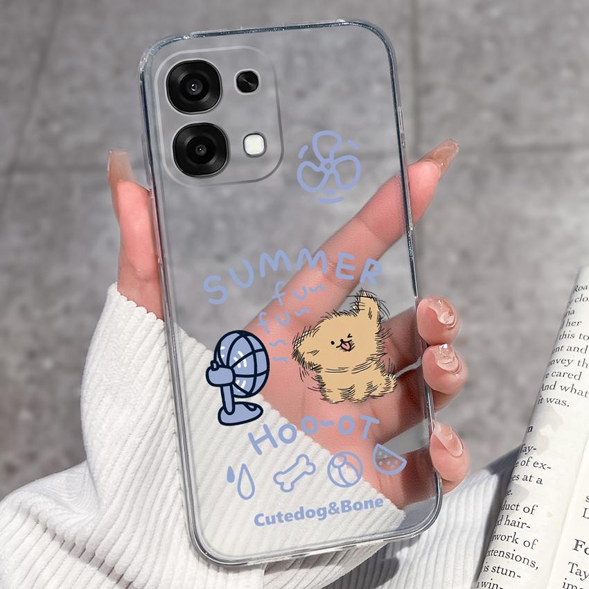 Для Oppo A6 Pro A6x A5x K13 Realme 15X C85 V70 V70s CT 7 7T 8 Чехлы для телефонов Красивые узоры Сакура Бабочки Корпус Мягкий силикон ТПУ Прозрачный корпус