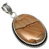 Pendant Amrican Jasper Gemstone Handmade Mother'Day Silver Jewelry 2"