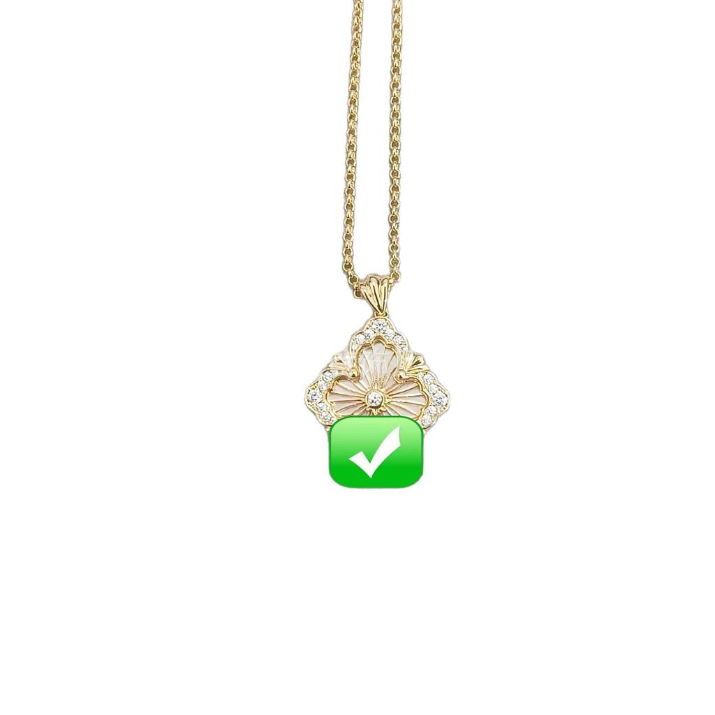 CNC Buchi Opera Lati Double-Sided Gold Four-Leaf Clover Luxury Necklace for Women